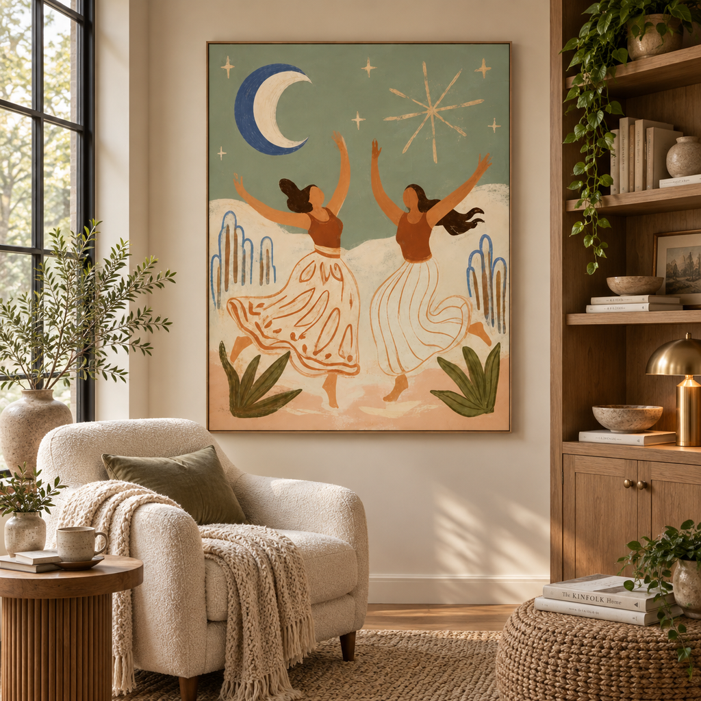 ARBYNART Vintage Americana Art | Moonlight Dance