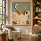ARBYNART Vintage Americana Art | Moonlight Dance