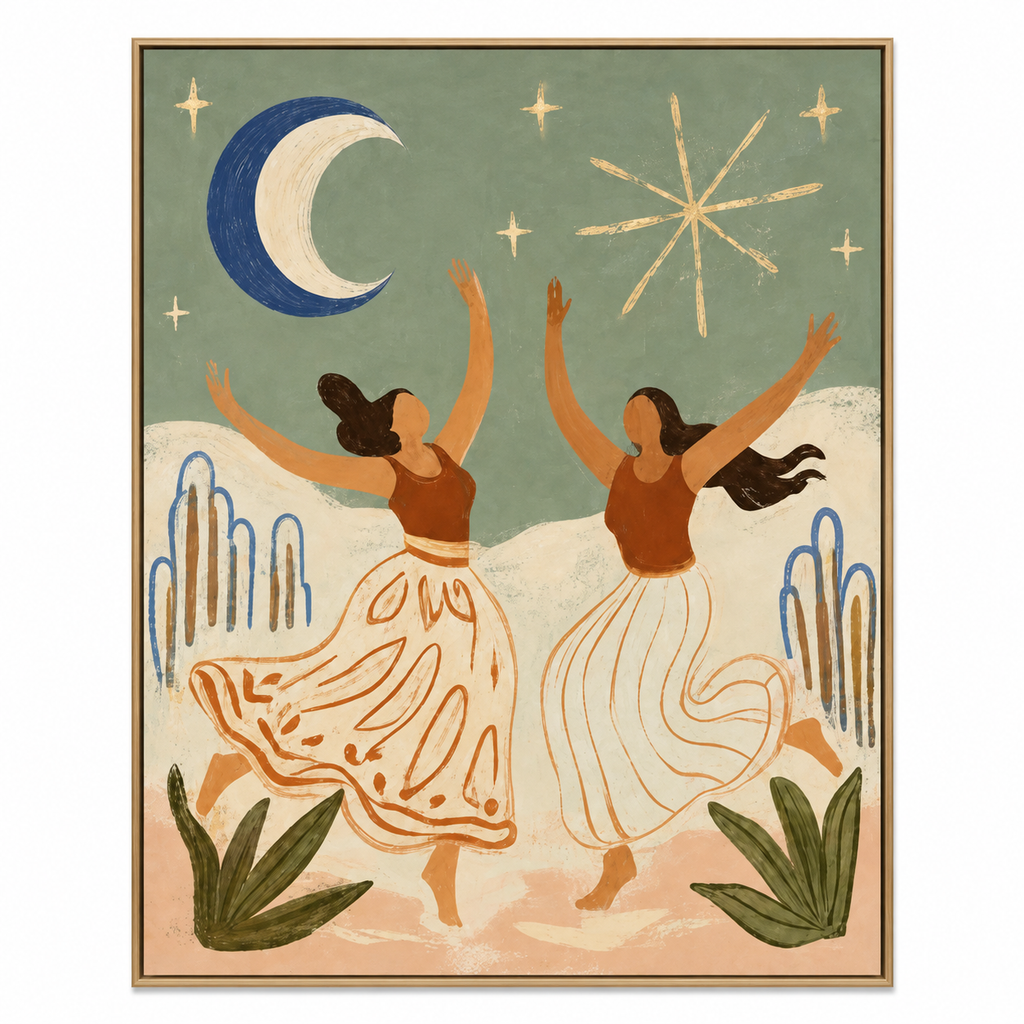 ARBYNART Vintage Americana Art | Moonlight Dance