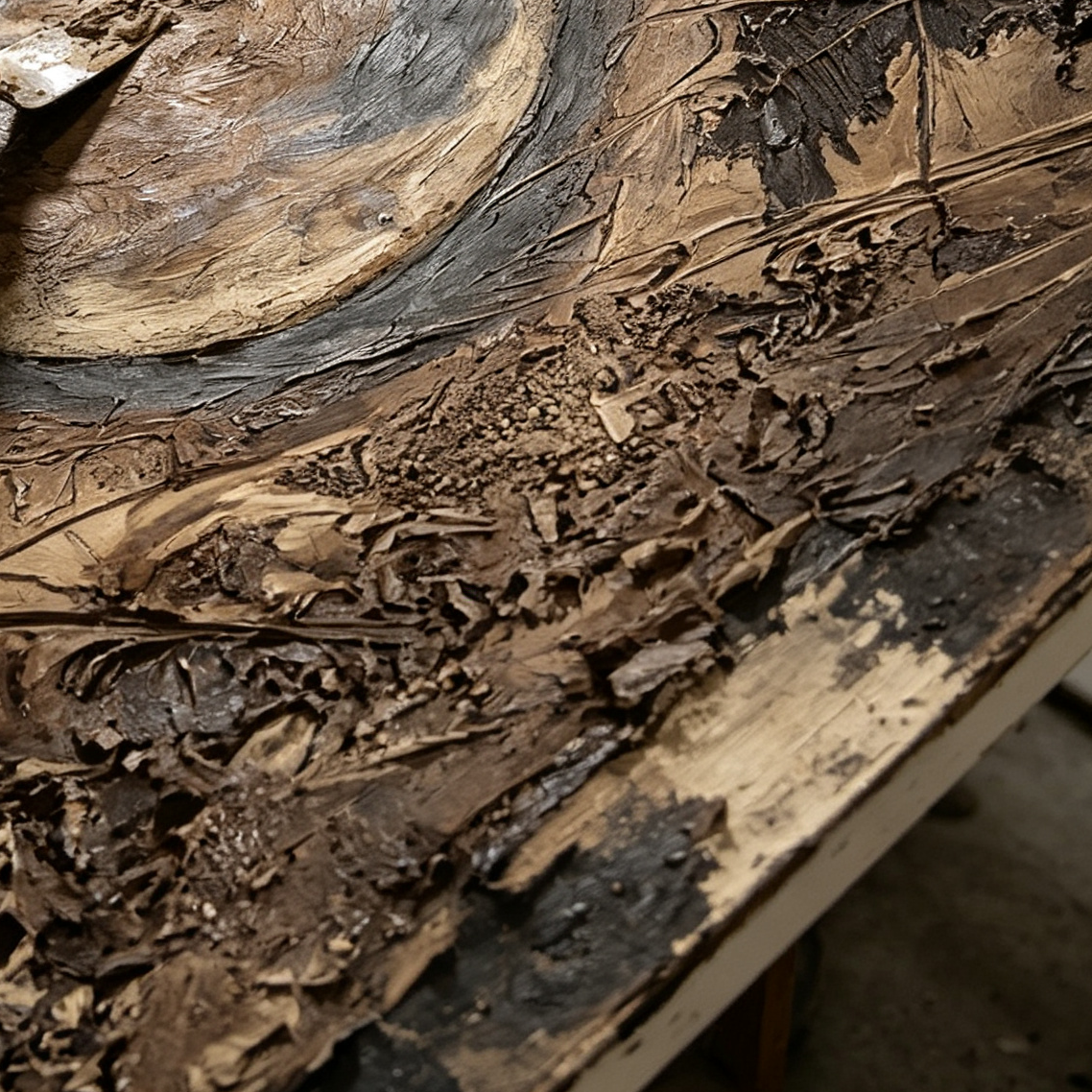 ARBYNART Wabi-Sabi Art | Moonlit Earth Flow