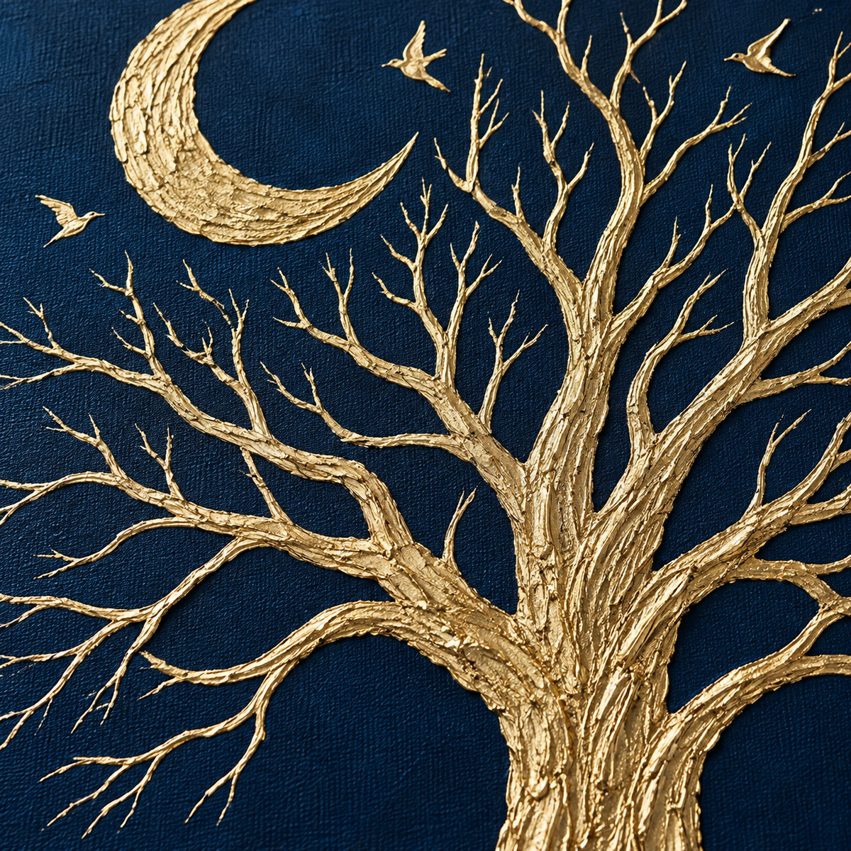 ARBYNART Contemporary Luxe Art | Moonlit Branch Reverie