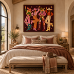 ARBYNART POP Art | Moonlit Cowgirl Dance Quartet