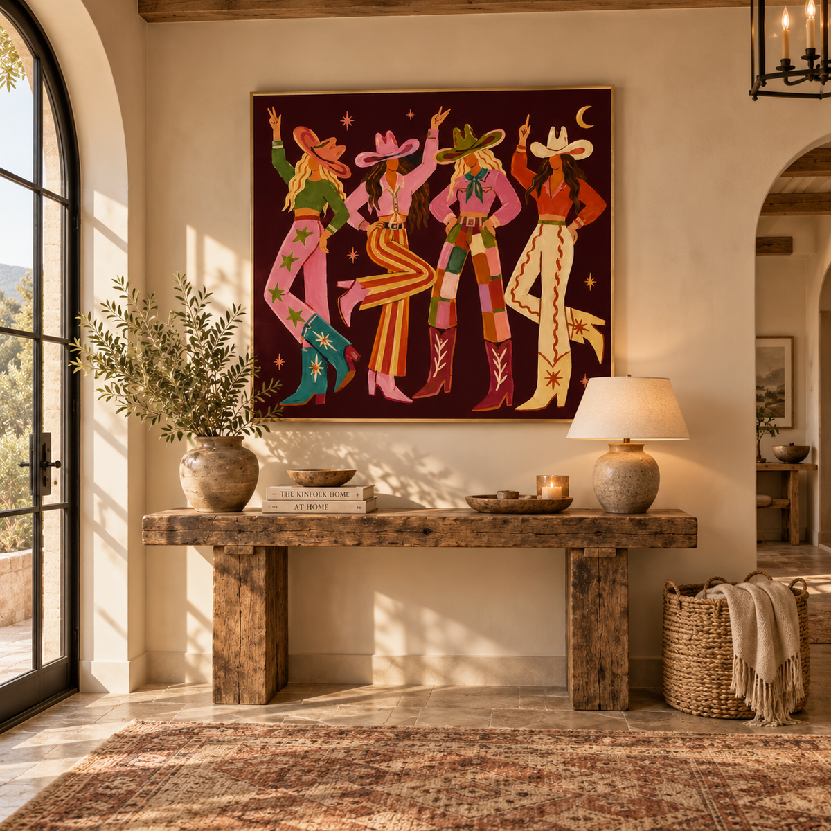 ARBYNART POP Art | Moonlit Cowgirl Dance Quartet
