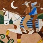 ARBYNART Vintage Americana Art | Moonlit Journey