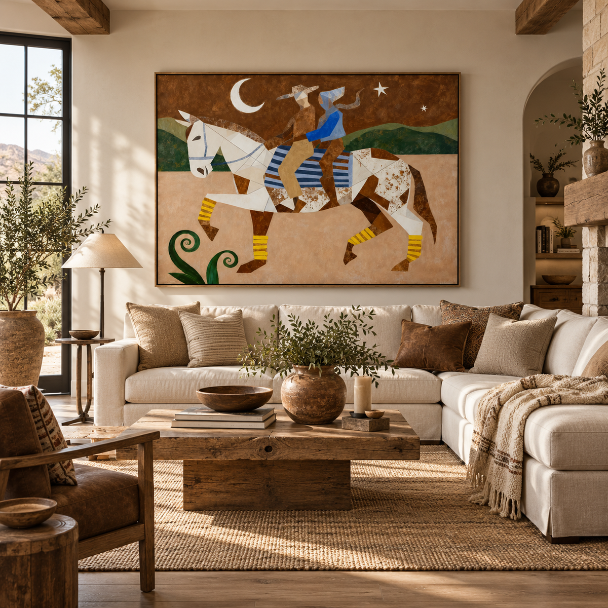 ARBYNART Vintage Americana Art | Moonlit Journey