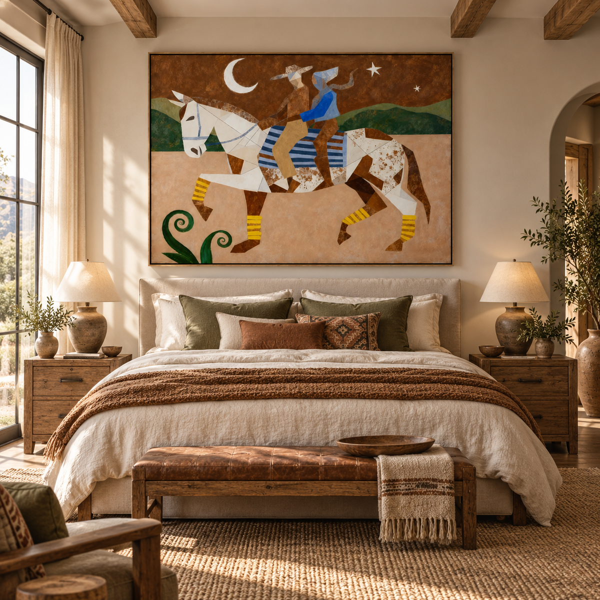 ARBYNART Vintage Americana Art | Moonlit Journey