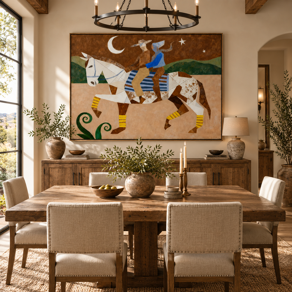 ARBYNART Vintage Americana Art | Moonlit Journey