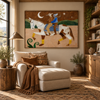 ARBYNART Vintage Americana Art | Moonlit Journey