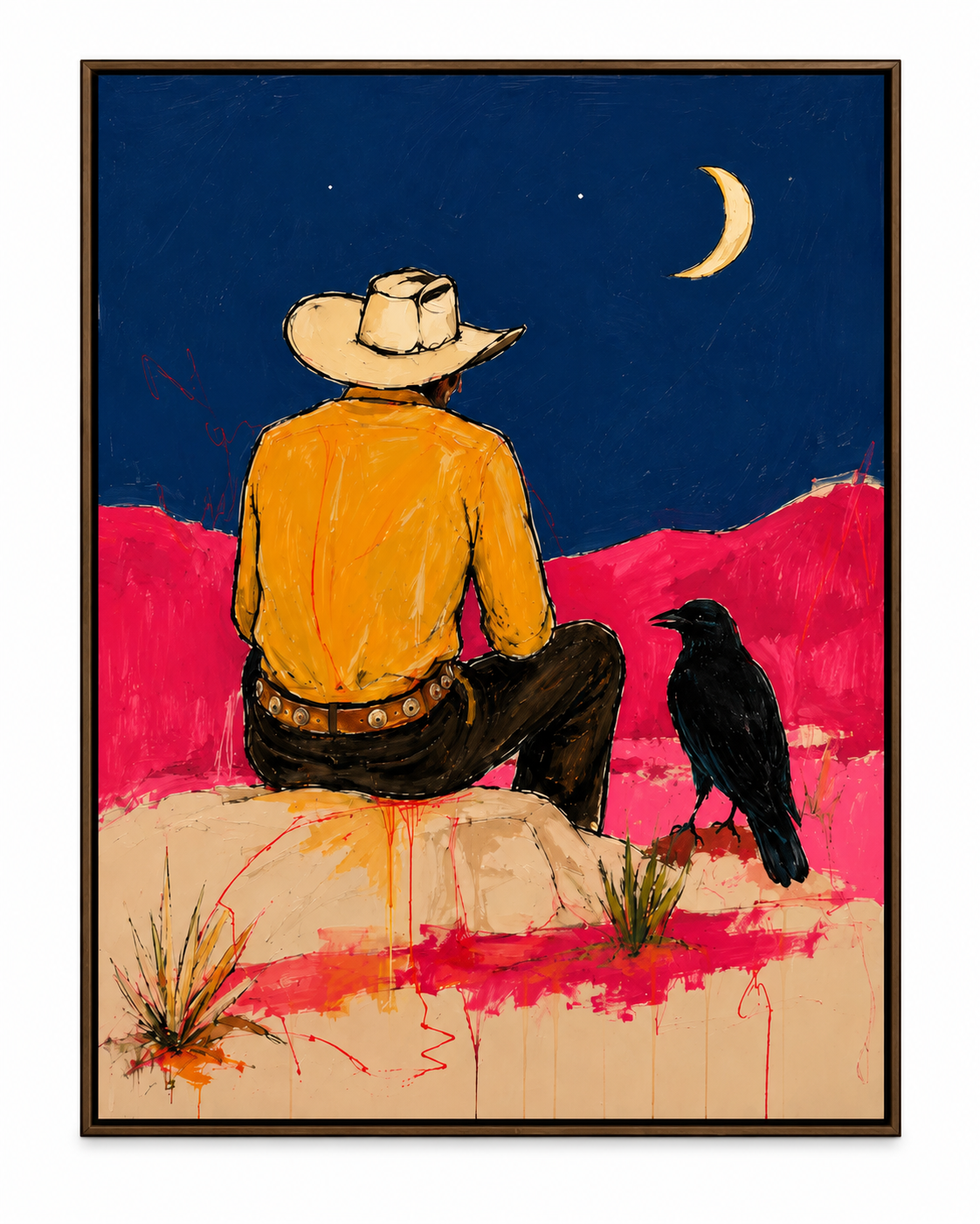 ARBYNART POP Art | Moonlit Watch on the Crimson Range