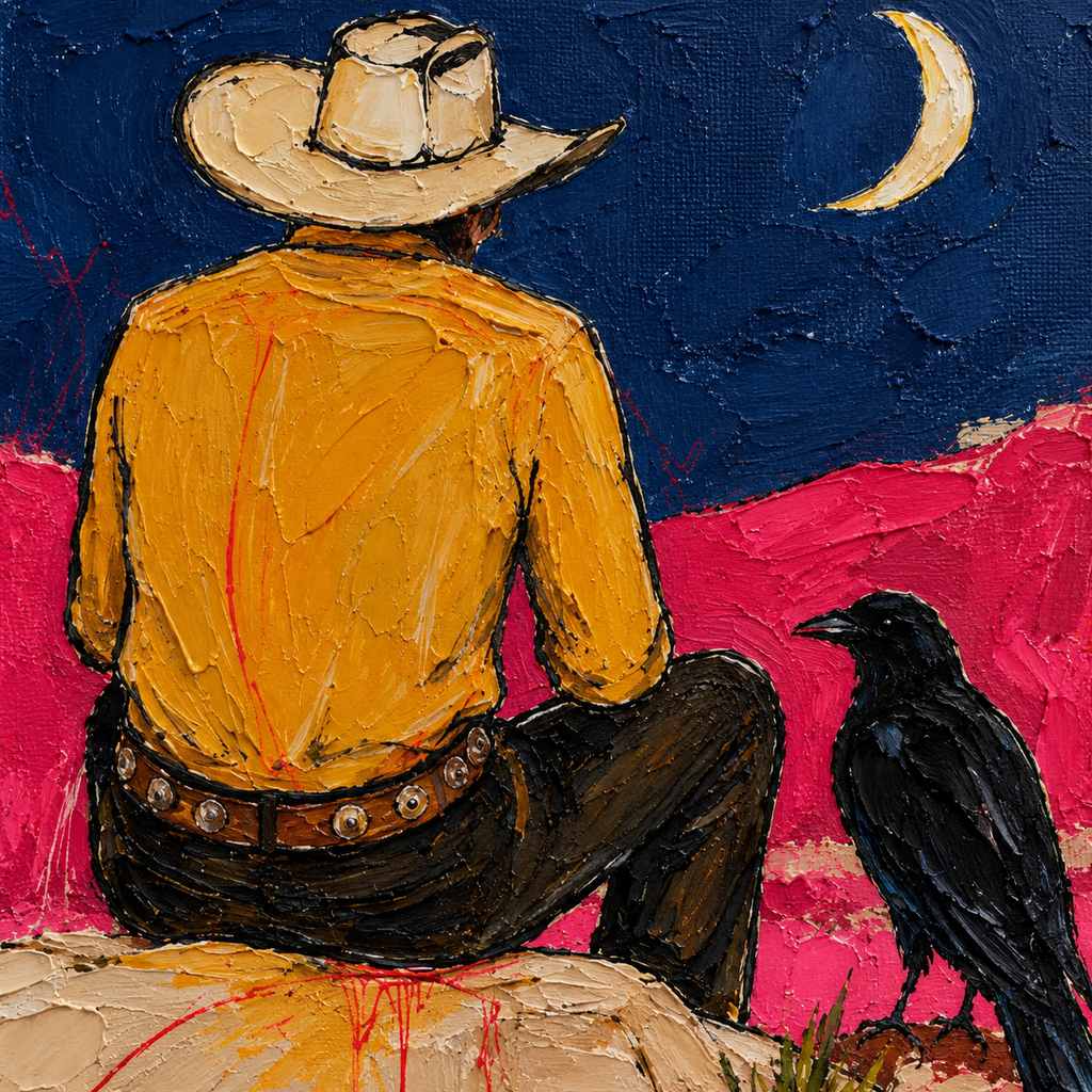 ARBYNART POP Art | Moonlit Watch on the Crimson Range