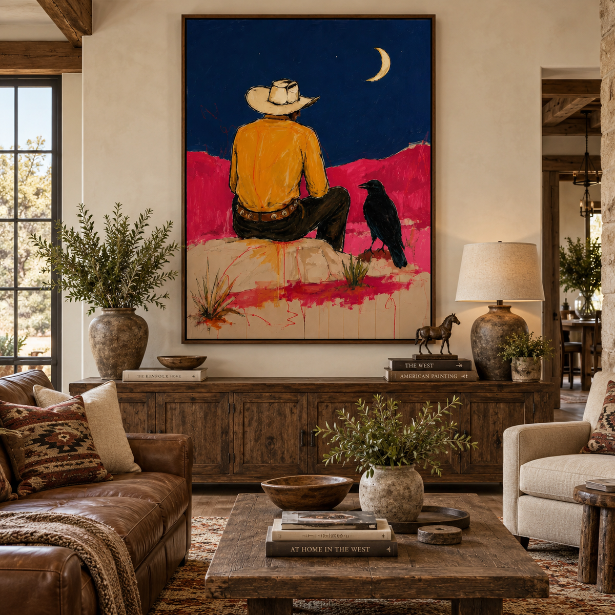 ARBYNART POP Art | Moonlit Watch on the Crimson Range