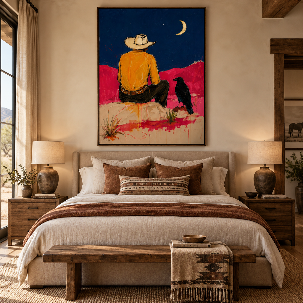 ARBYNART POP Art | Moonlit Watch on the Crimson Range
