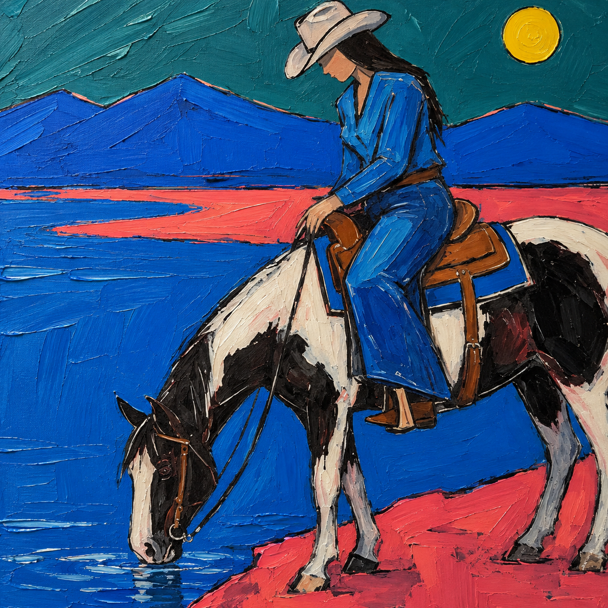 ARBYNART POP Art | Moonlit Water Rider