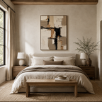 ARBYNART 3D Textured Art | Neutral Block Strokes