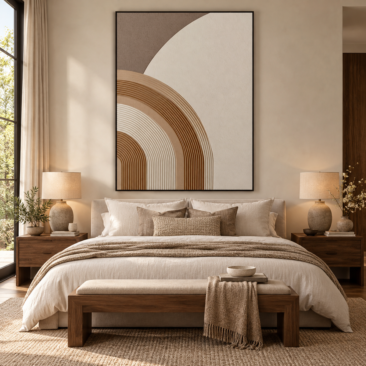 ARBYNART 3D Textured Art | Neutral Arch Relief