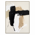 ARBYNART 3D Textured Art | Neutral Brush Flow
