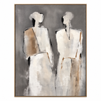 ARBYNART Abstract Art | Neutral Figure Duo
