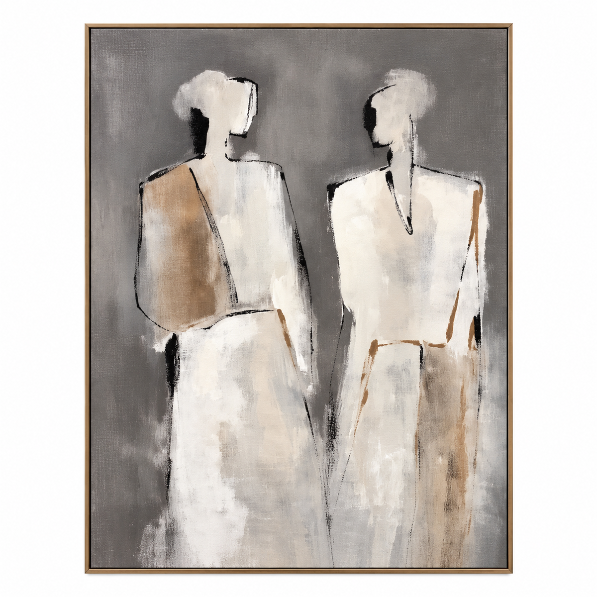 ARBYNART Abstract Art | Neutral Figure Duo