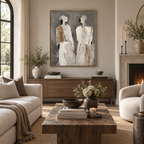 ARBYNART Abstract Art | Neutral Figure Duo
