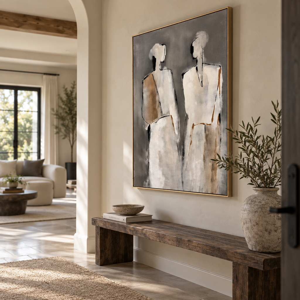 ARBYNART Abstract Art | Neutral Figure Duo