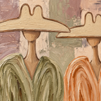 ARBYNART Vintage Americana Art | Neutral Hat Companions