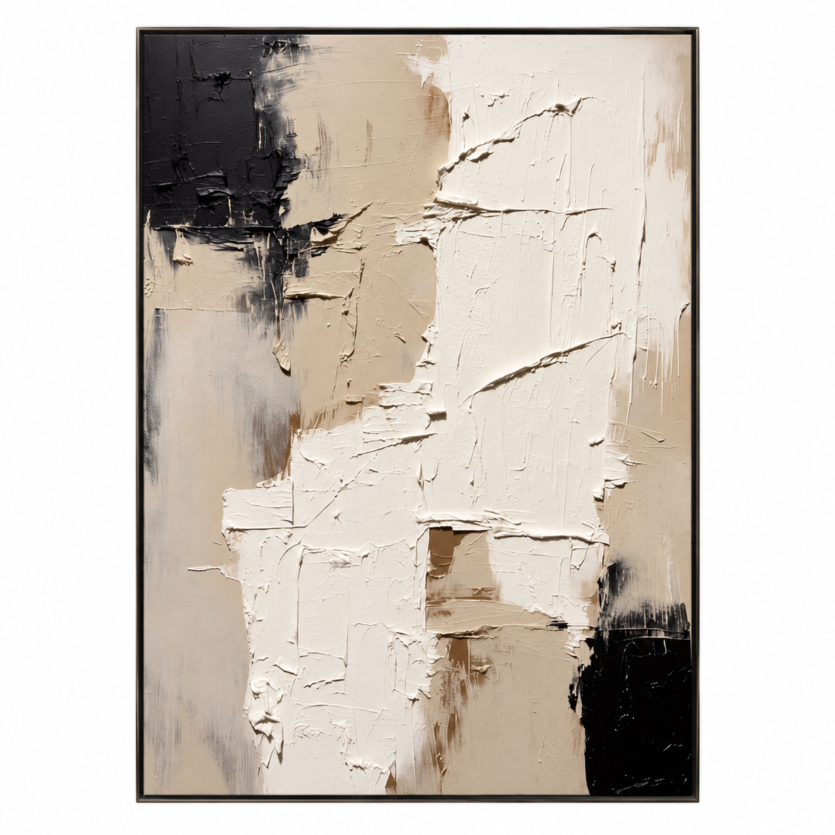 ARBYNART 3D Textured Art | Neutral Plaster Fragment