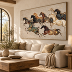 ARBYNART Americana Art | Nine Horses Mid-Gallop