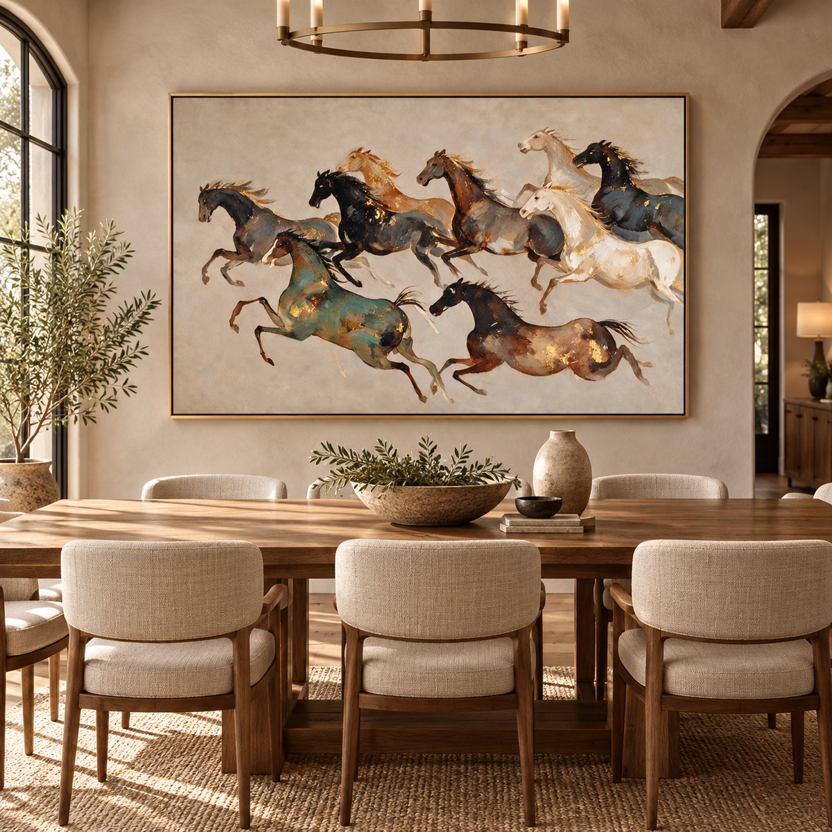 ARBYNART Americana Art | Nine Horses Mid-Gallop