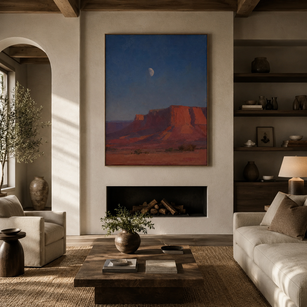 ARBYNART Vintage Americana Art | Nocturne Above the Silent Butte