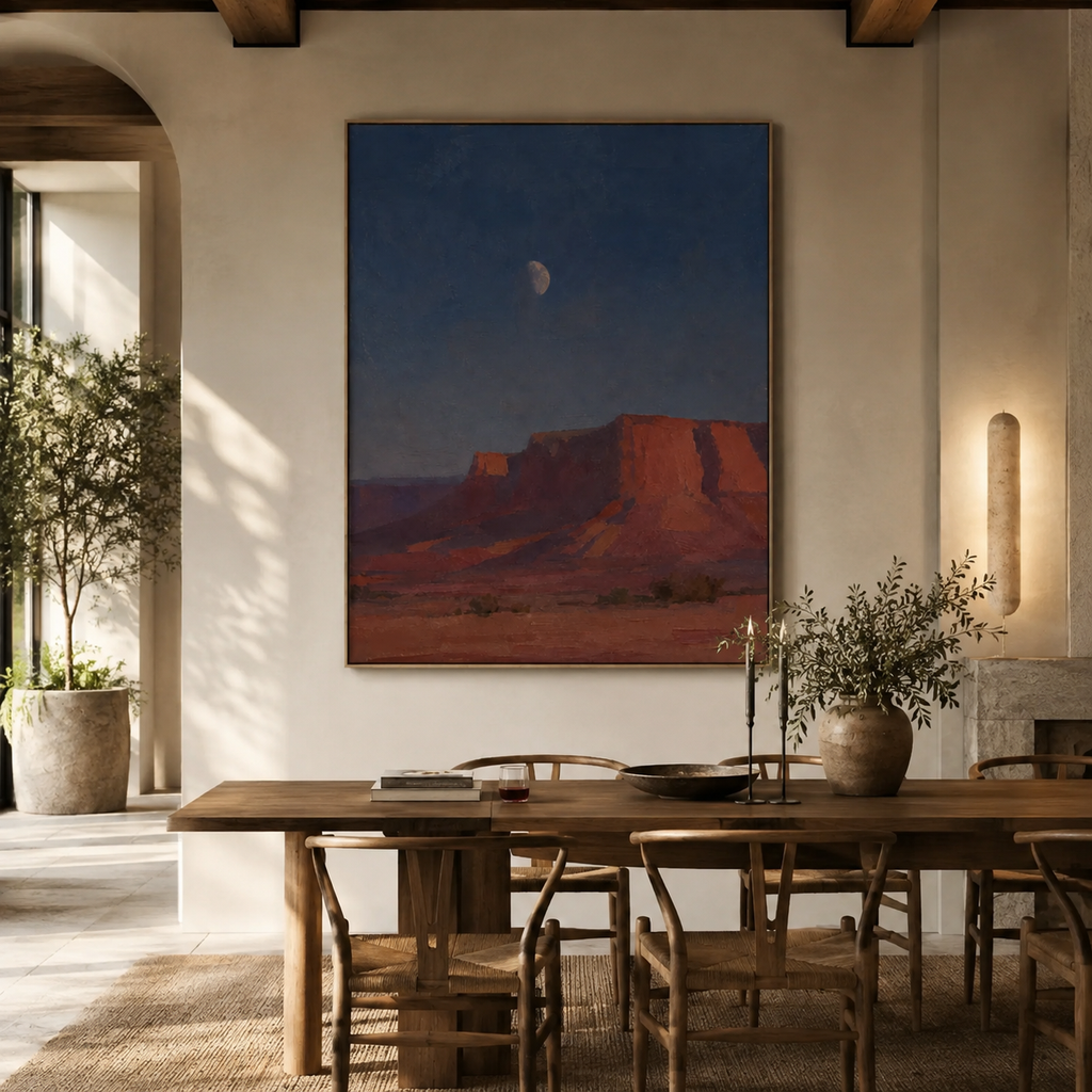 ARBYNART Vintage Americana Art | Nocturne Above the Silent Butte