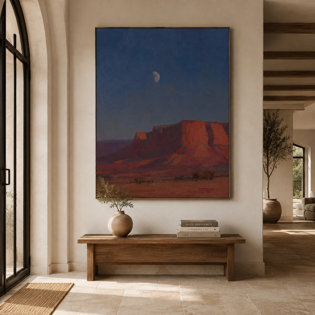 ARBYNART Vintage Americana Art | Nocturne Above the Silent Butte