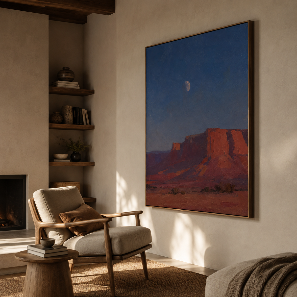 ARBYNART Vintage Americana Art | Nocturne Above the Silent Butte