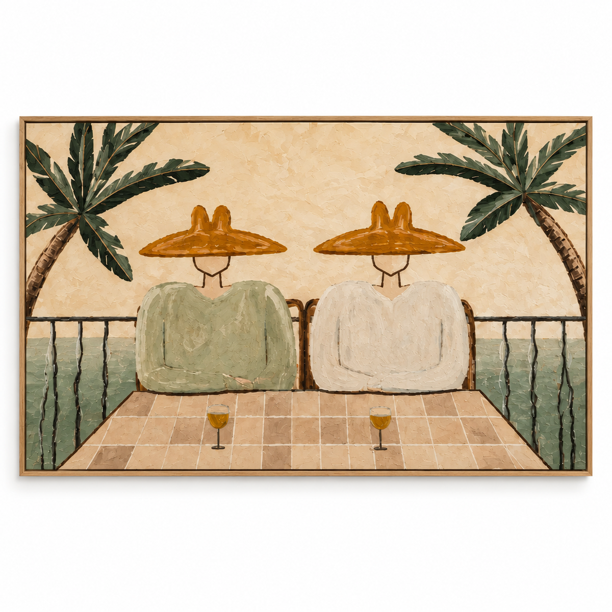 ARBYNART Vintage Americana Art | Ocean Balcony Repose
