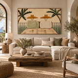 ARBYNART Vintage Americana Art | Ocean Balcony Repose