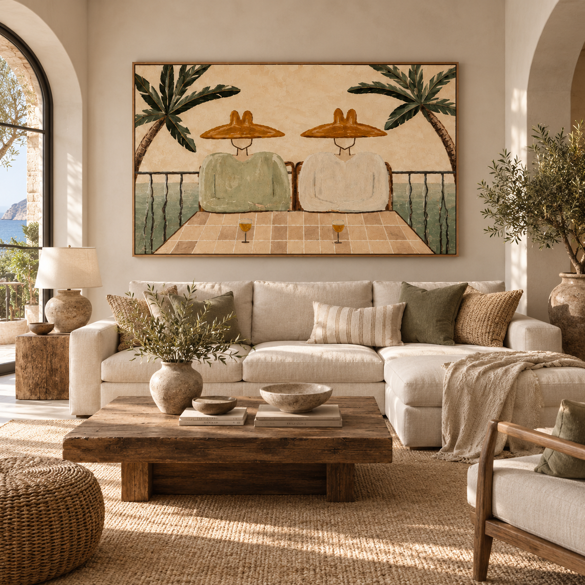 ARBYNART Vintage Americana Art | Ocean Balcony Repose