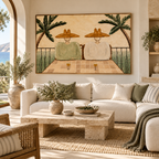 ARBYNART Vintage Americana Art | Ocean Balcony Repose