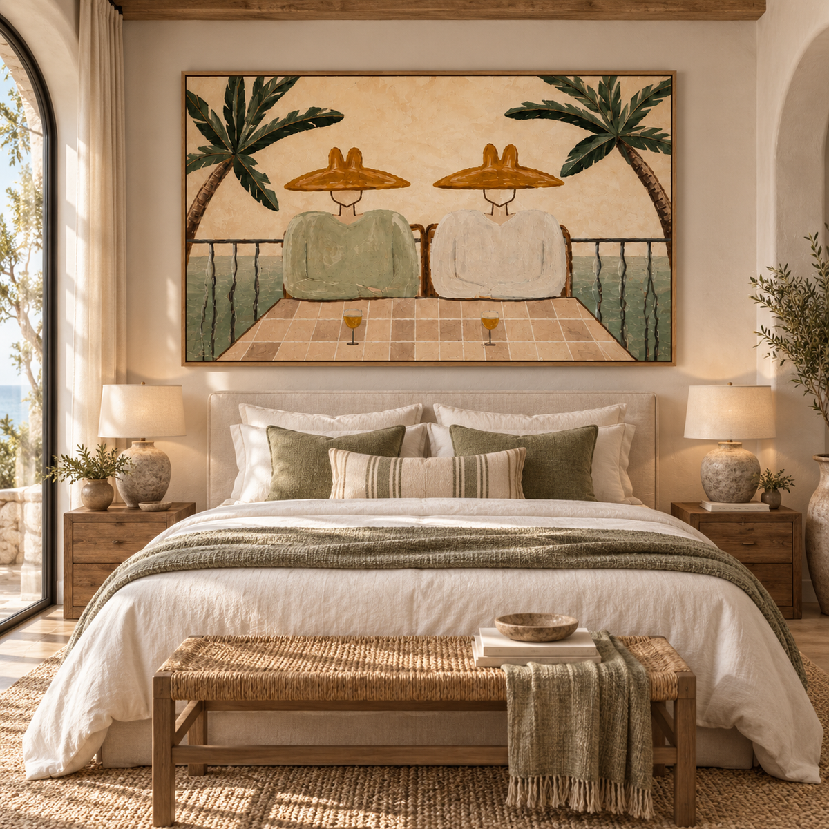 ARBYNART Vintage Americana Art | Ocean Balcony Repose