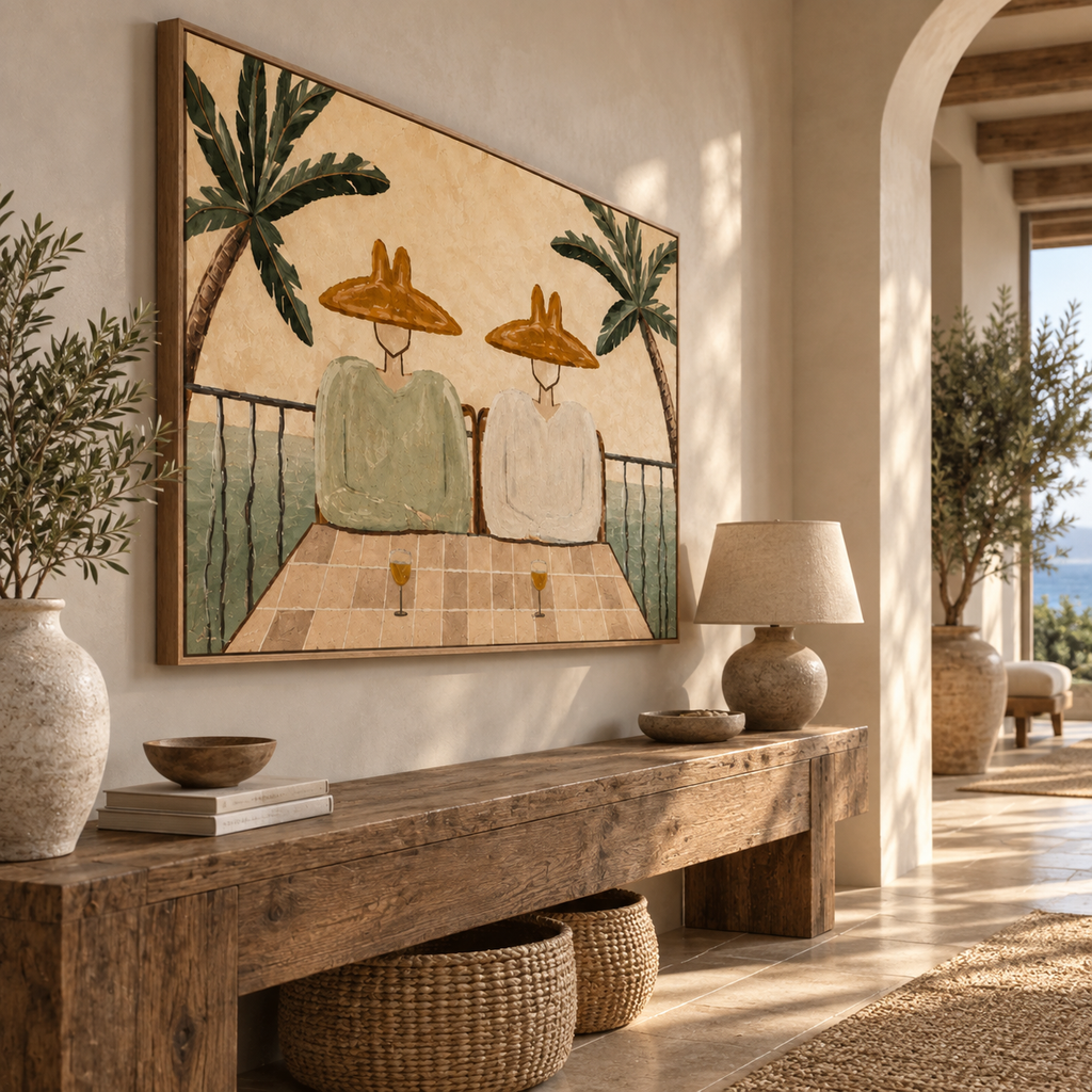 ARBYNART Vintage Americana Art | Ocean Balcony Repose