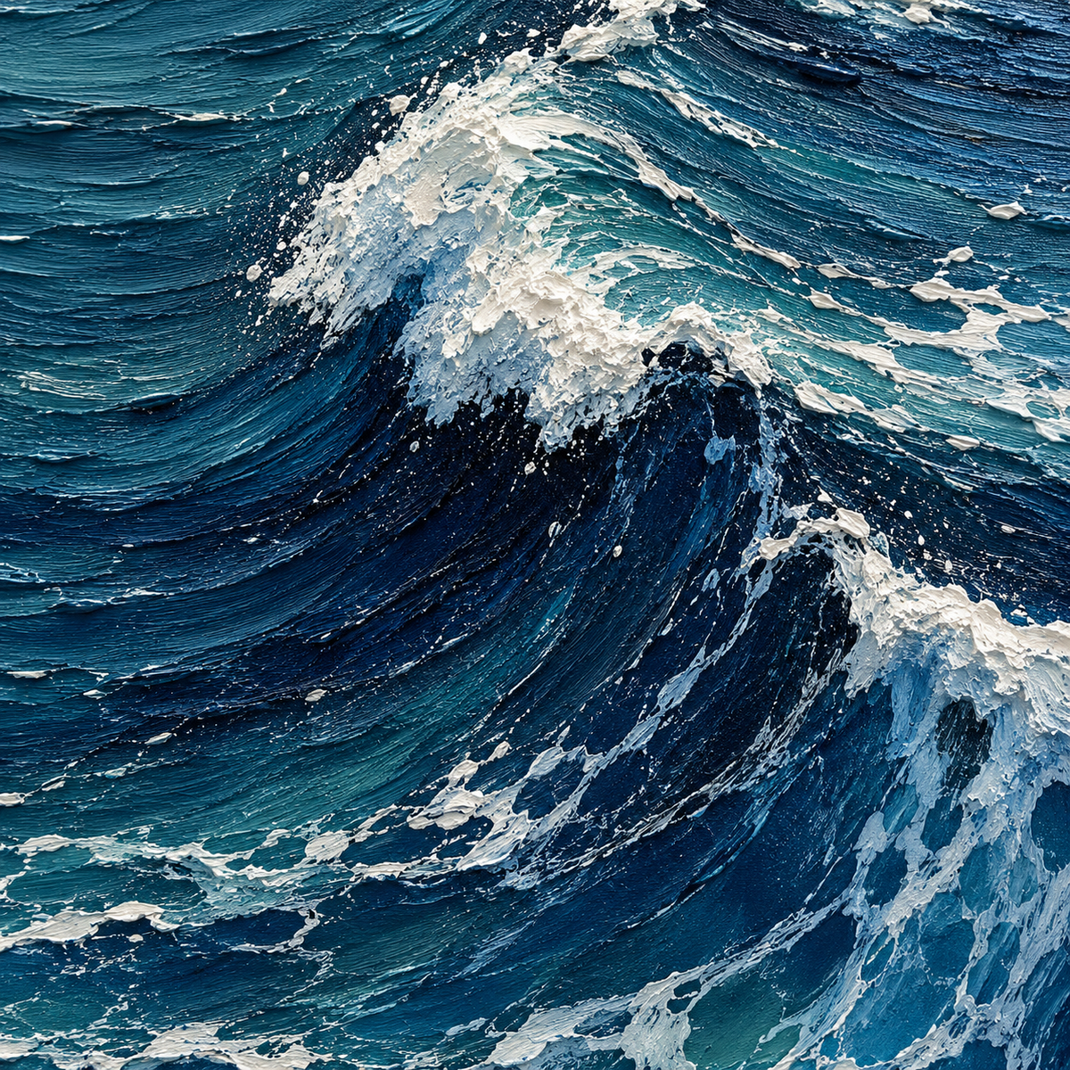 ARBYNART Impressionist Art | Ocean Crest Foam