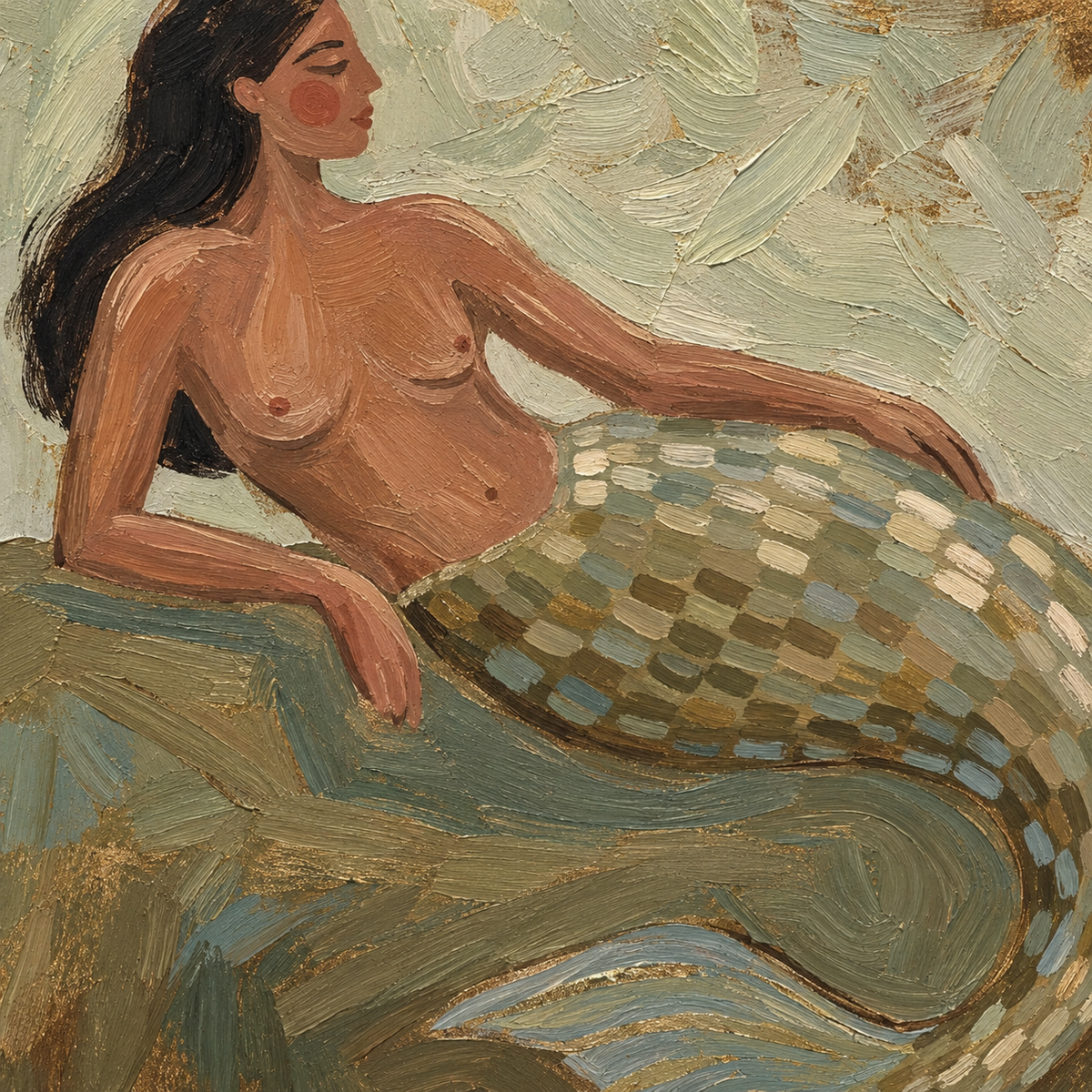 ARBYNART Surreal Art | Olive Tide Reverie