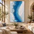 ARBYNART 3D Textured Art | One Swimmer in a Blue Channel