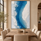 ARBYNART 3D Textured Art | One Swimmer in a Blue Channel