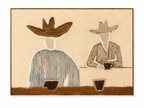 ARBYNART Vintage Americana Art | Over a Quiet Coffee Break