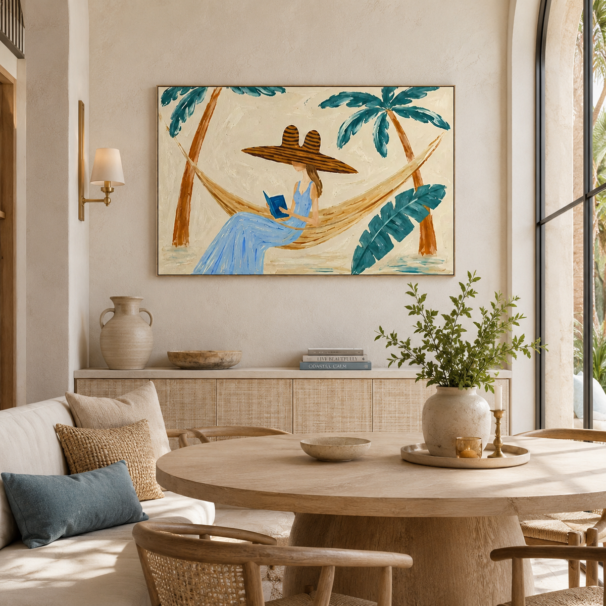 ARBYNART Vintage Americana Art | Palm Breeze Page Time