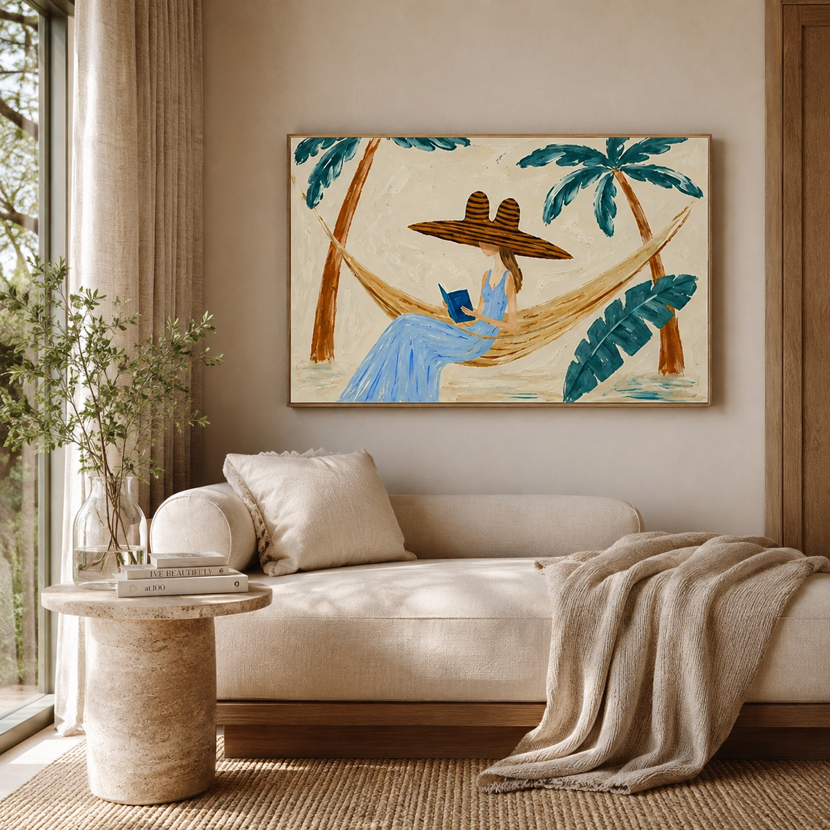 ARBYNART Vintage Americana Art | Palm Breeze Page Time