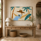 ARBYNART Vintage Americana Art | Palm Breeze Page Time