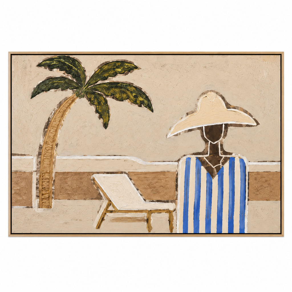 ARBYNART Vintage Americana Art | Palm Tree Coastal Side View