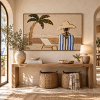 ARBYNART Vintage Americana Art | Palm Tree Coastal Side View