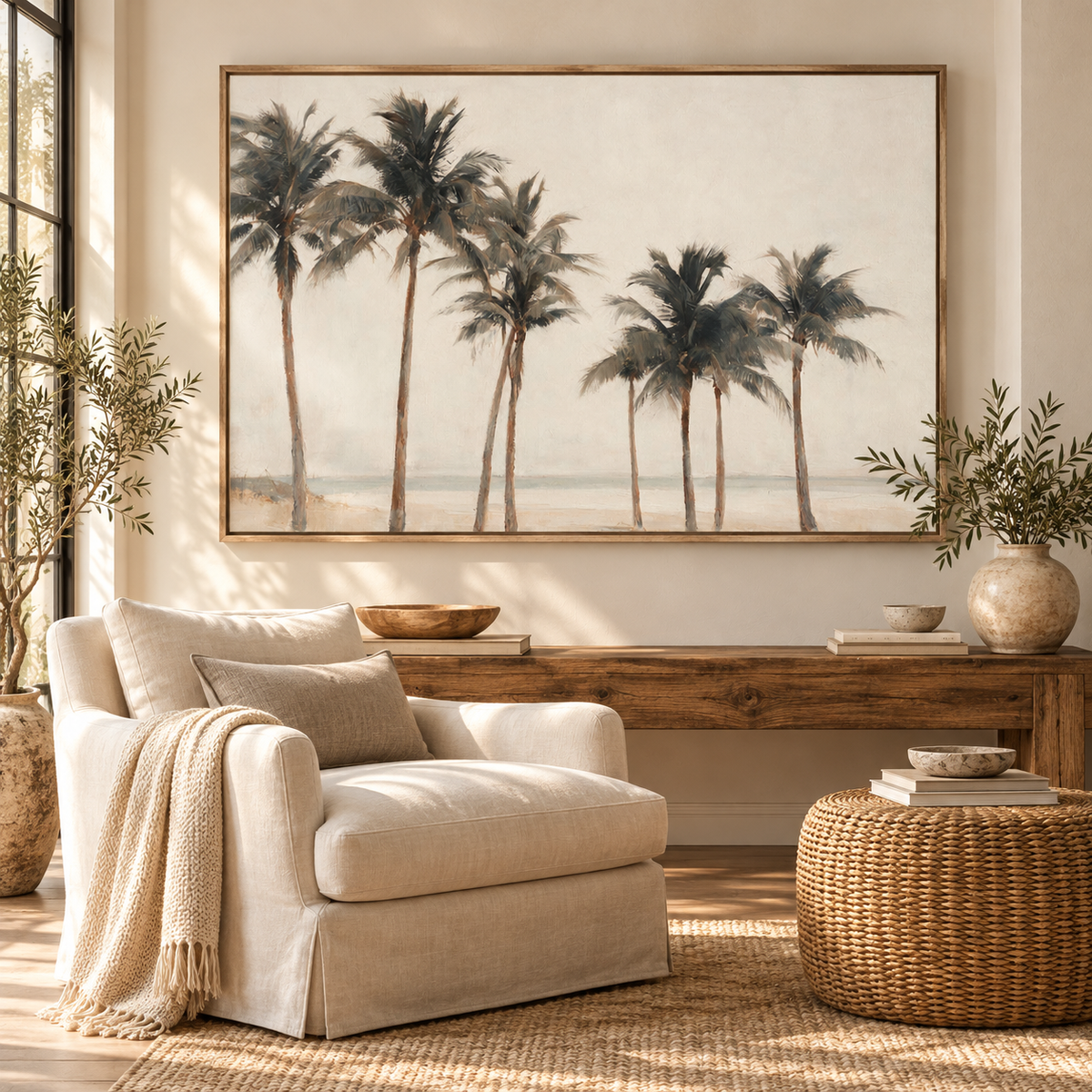 ARBYNART Impressionist Art | Palms Along the Quiet Shore