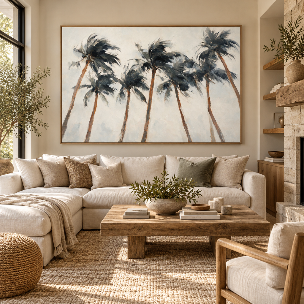 ARBYNART Impressionist Art | Palms Dancing in Coastal Winds